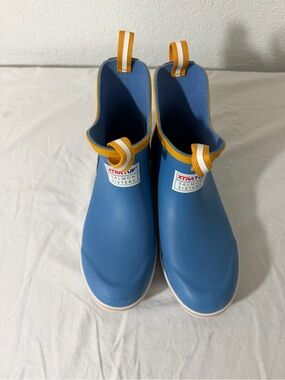 XTRATUF Kids Blue Pull-On Rain & Snow Boots with Yellow Trim